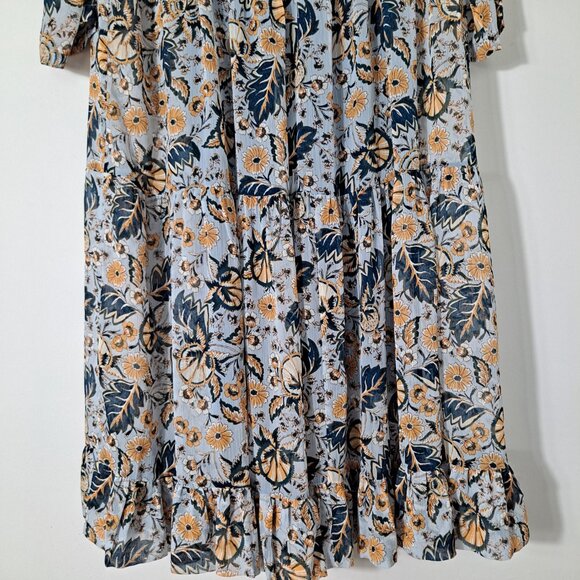 NWOT Roller Rabbit Maribelle Klara Tiered Maxi Dress Floral Boho - Picture 7 of 14